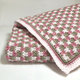 Pink & Beige Crochet Throw