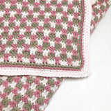 Pink & Beige Crochet Throw